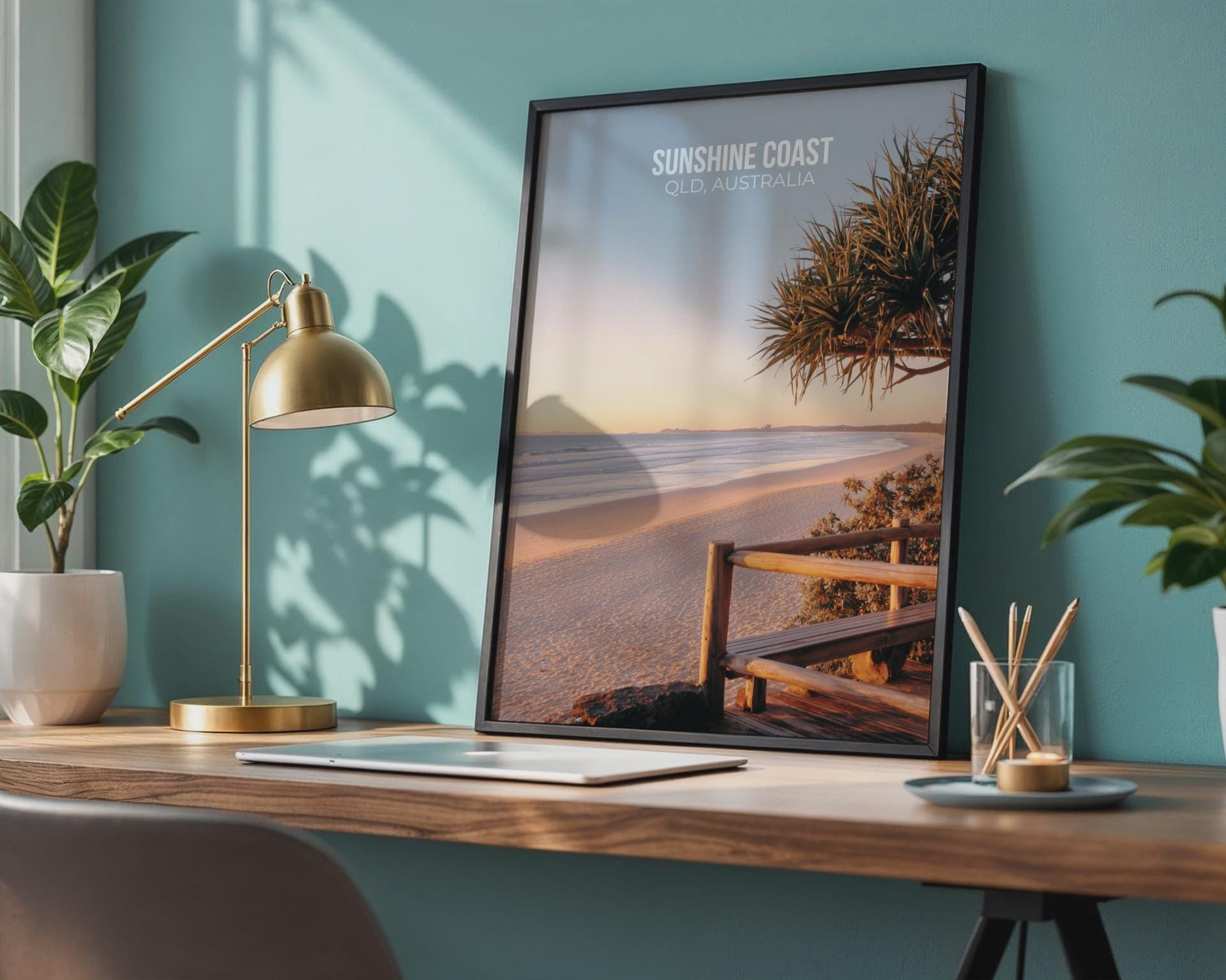 Sunshine Coast QLD Australia Print Coastal Wall Art - Travel Wall Art