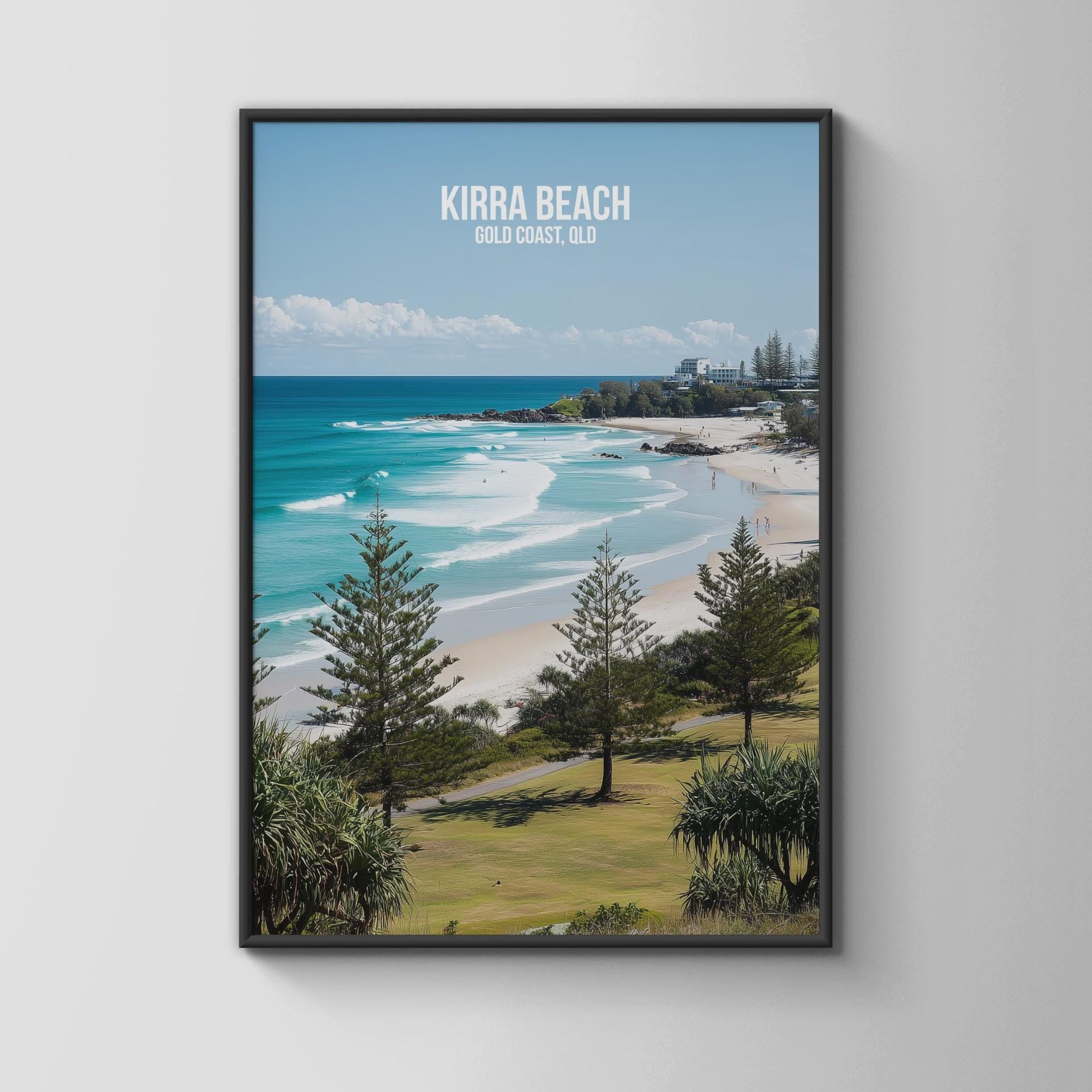 Kirra Beach Wall Art Gold Coast QLD Print - Travel Wall Art