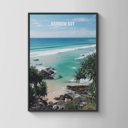 Rainbow Bay Gold Coast QLD Poster Wall Art - Travel Wall Art