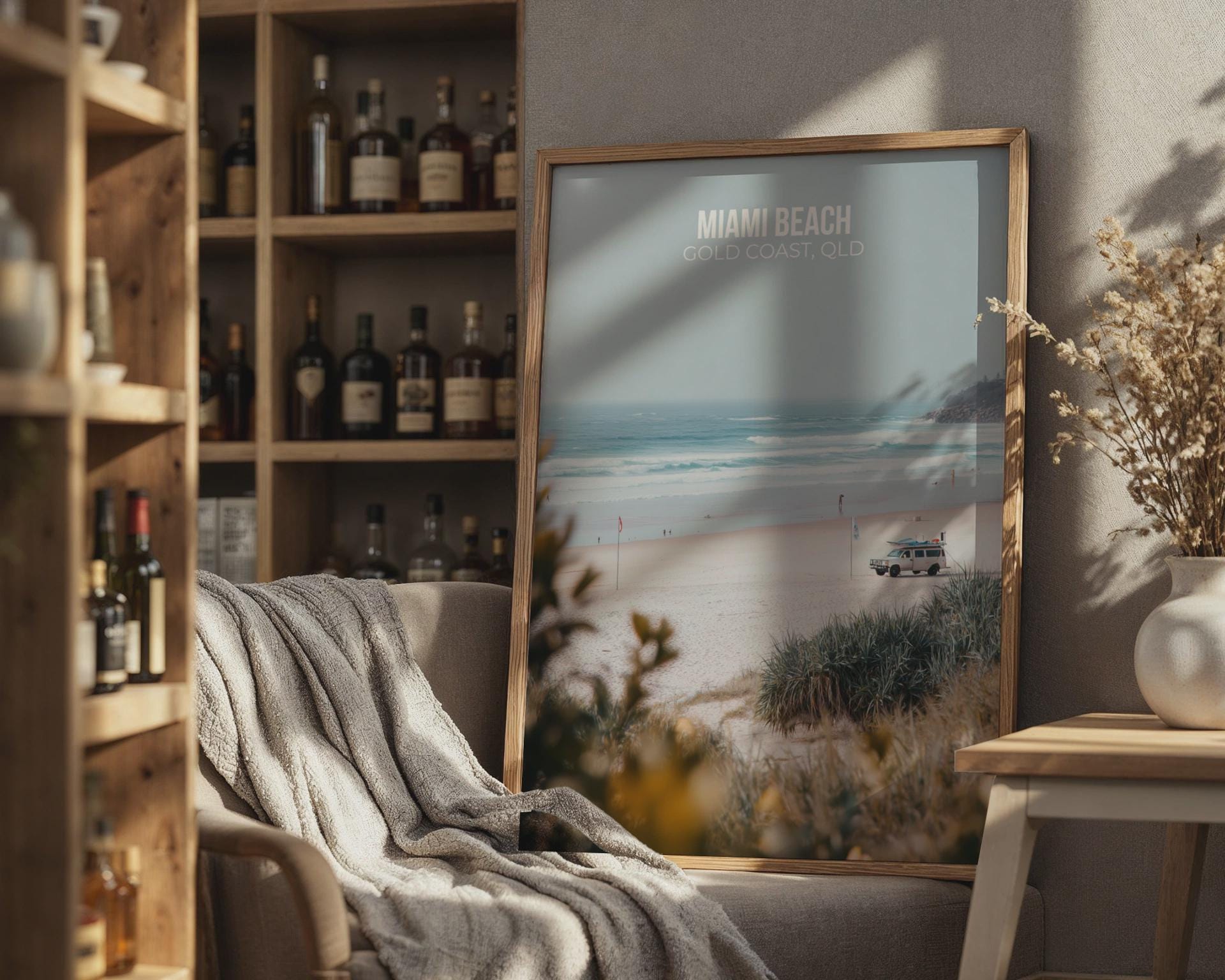 Miami Beach Gold Coast Poster Art Print - Travel Wall Art