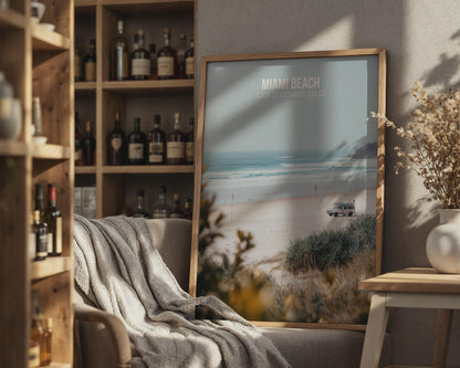 Miami Beach Gold Coast Poster Art Print - Travel Wall Art