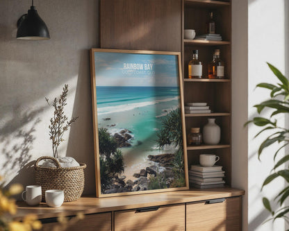 Rainbow Bay Gold Coast QLD Poster Wall Art - Travel Wall Art
