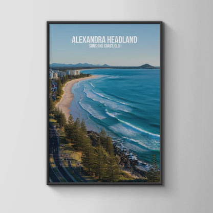 Alexandra Headland Beach Wall Art Print Queensland Coastal Scenery - Travel Wall Art