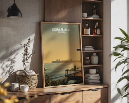 Mooloolaba Beach Print QLD Australia Wall Art Coastal Landscape - Travel Wall Art