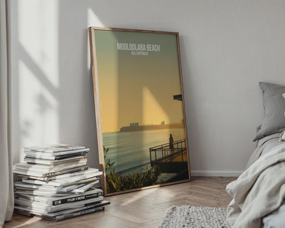 Mooloolaba Beach Print QLD Australia Wall Art Coastal Landscape - Travel Wall Art