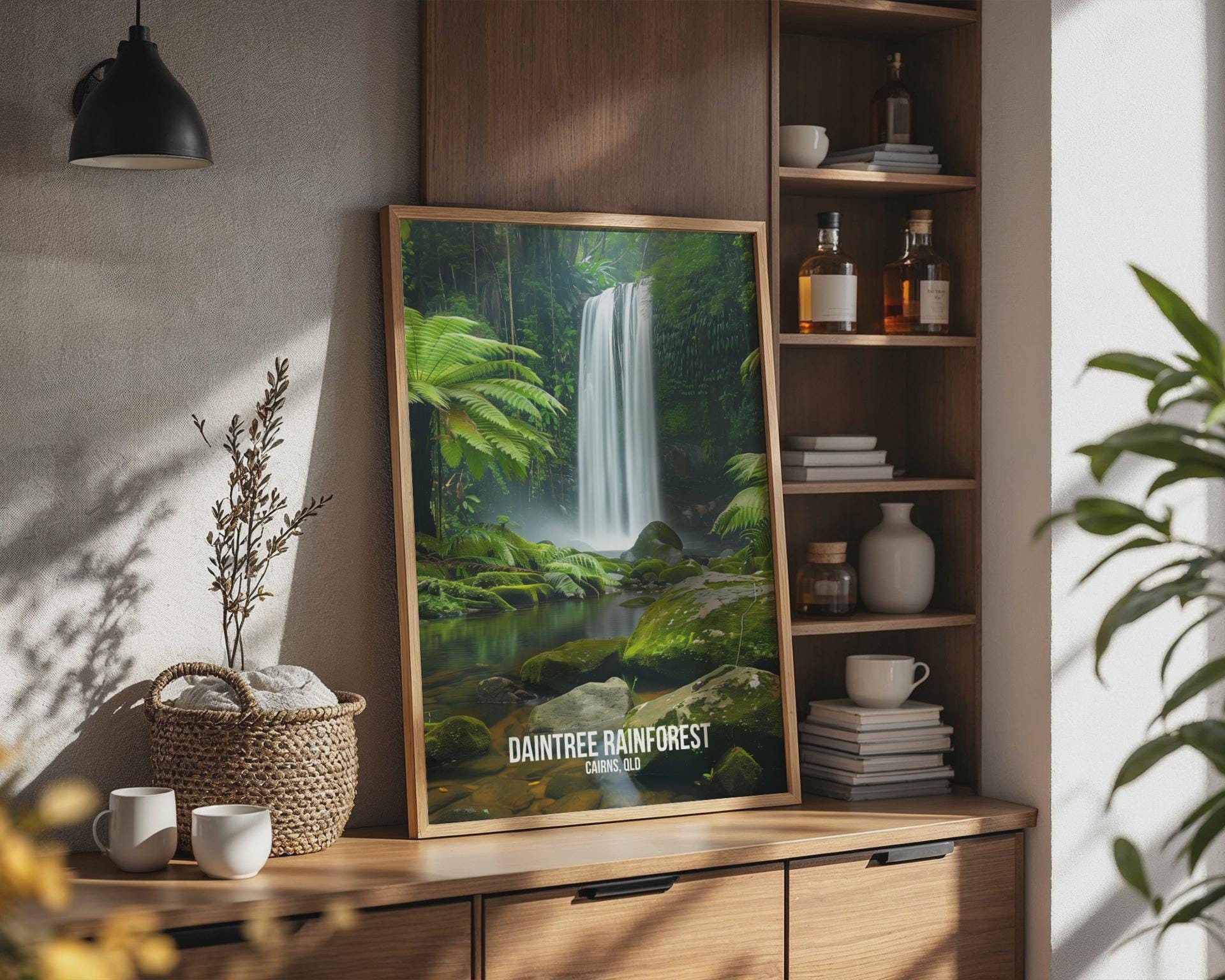 Daintree Rainforest Waterfall Poster Wall Art - Travel Wall Art