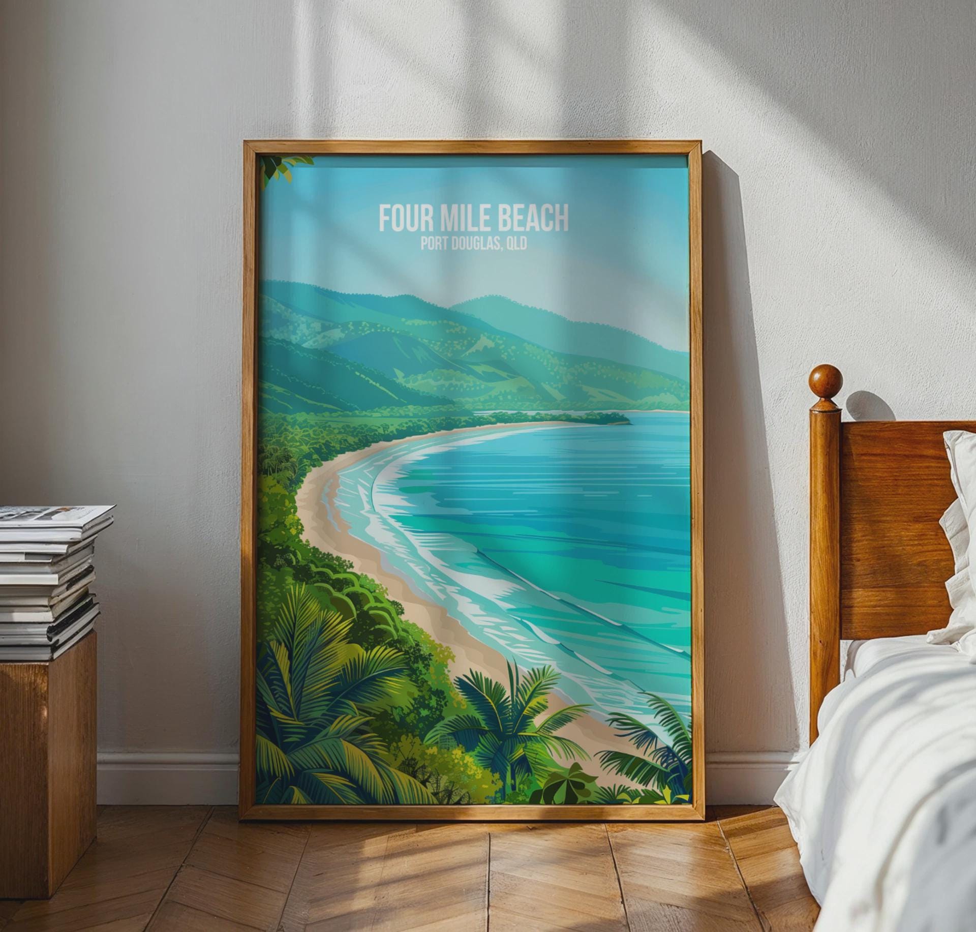 Four Mile Beach Port Douglas Poster Coastal Art - Travel Wall Art
