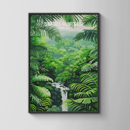 Daintree Rainforest Print Wall Art Cairns QLD Tropical Landscape - Travel Wall Art