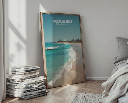 Mooloolaba Beach Print QLD Australia Coastal Wall Art - Travel Wall Art