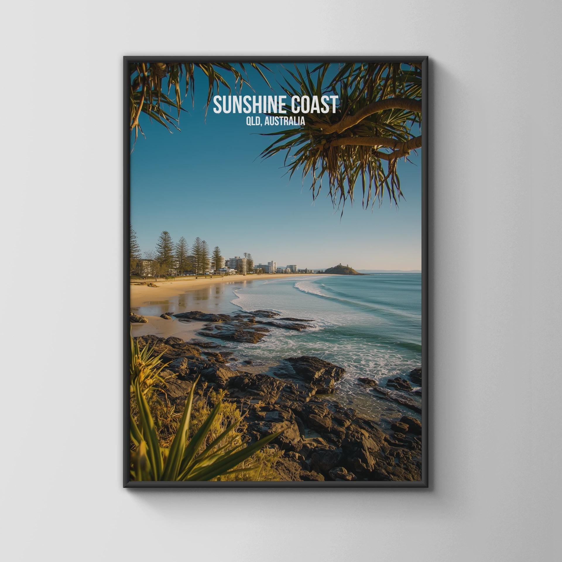 Coastal Wall Art Sunshine Coast QLD Australia Print - Travel Wall Art