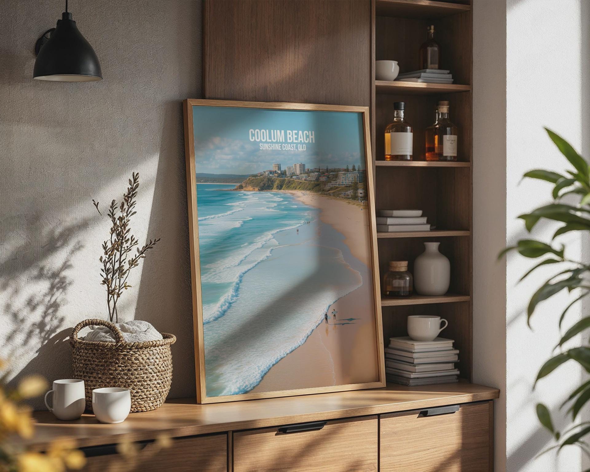 Coolum Beach Art Print Sunshine Coast QLD Wall Art Poster - Travel Wall Art