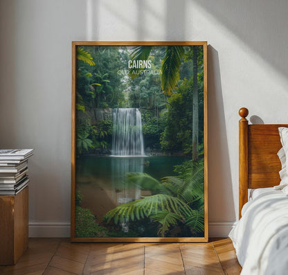Cairns Waterfall Print Wall Art - Travel Wall Art