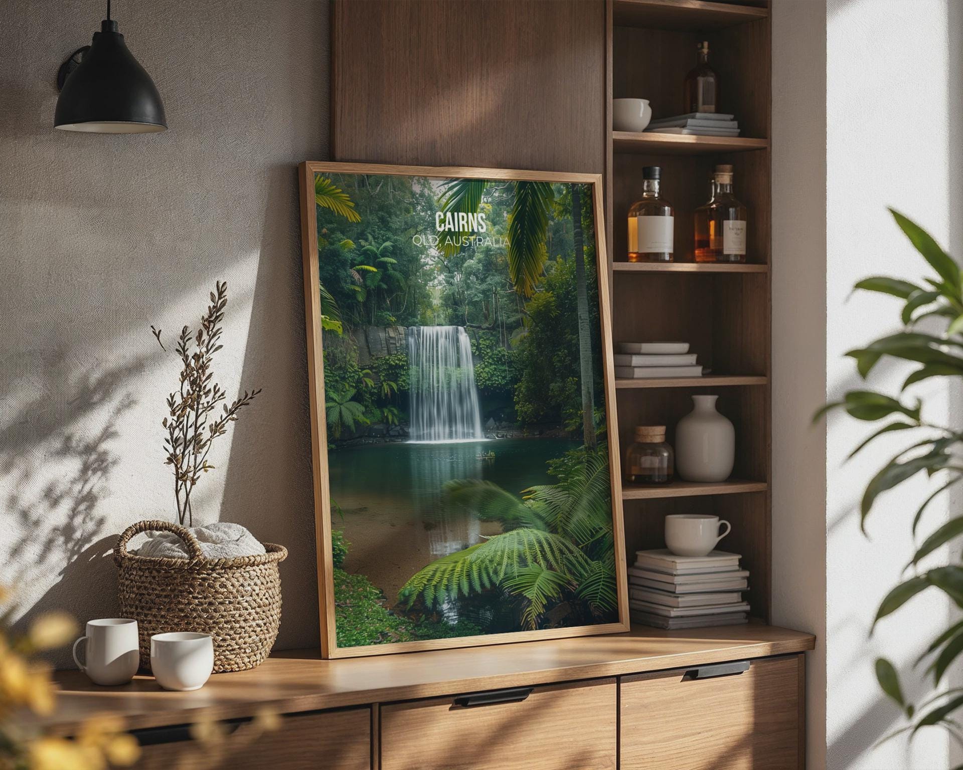 Cairns Waterfall Print Wall Art - Travel Wall Art