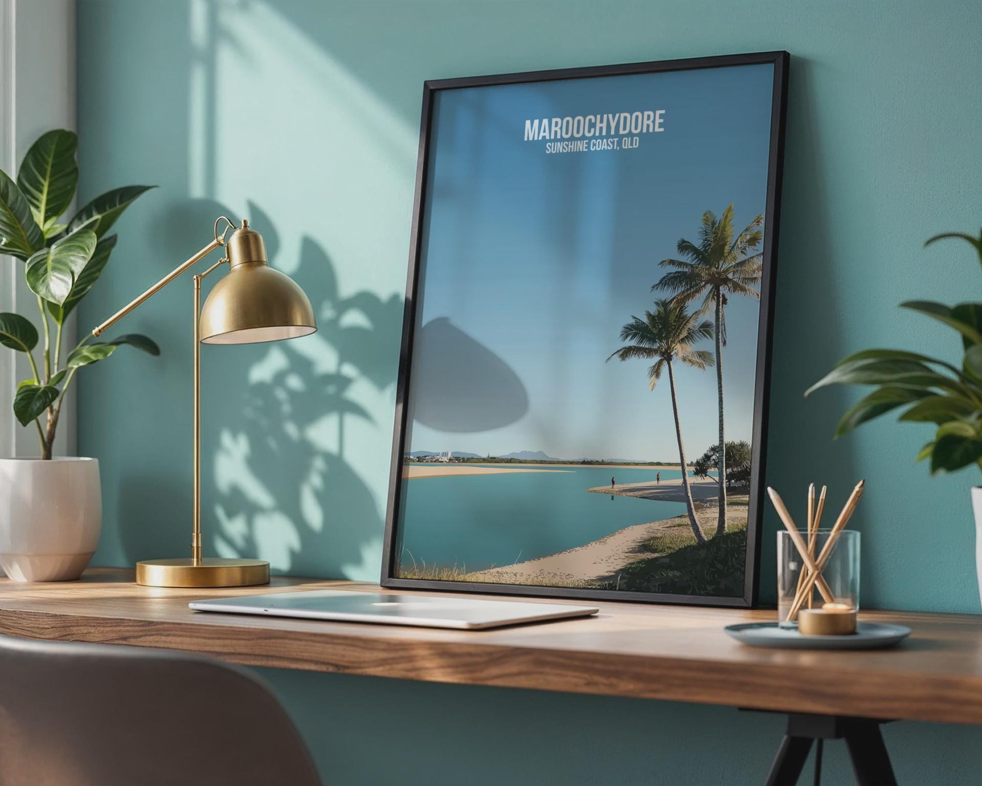 Maroochydore Beach Wall Art Sunshine Coast Poster - Travel Wall Art