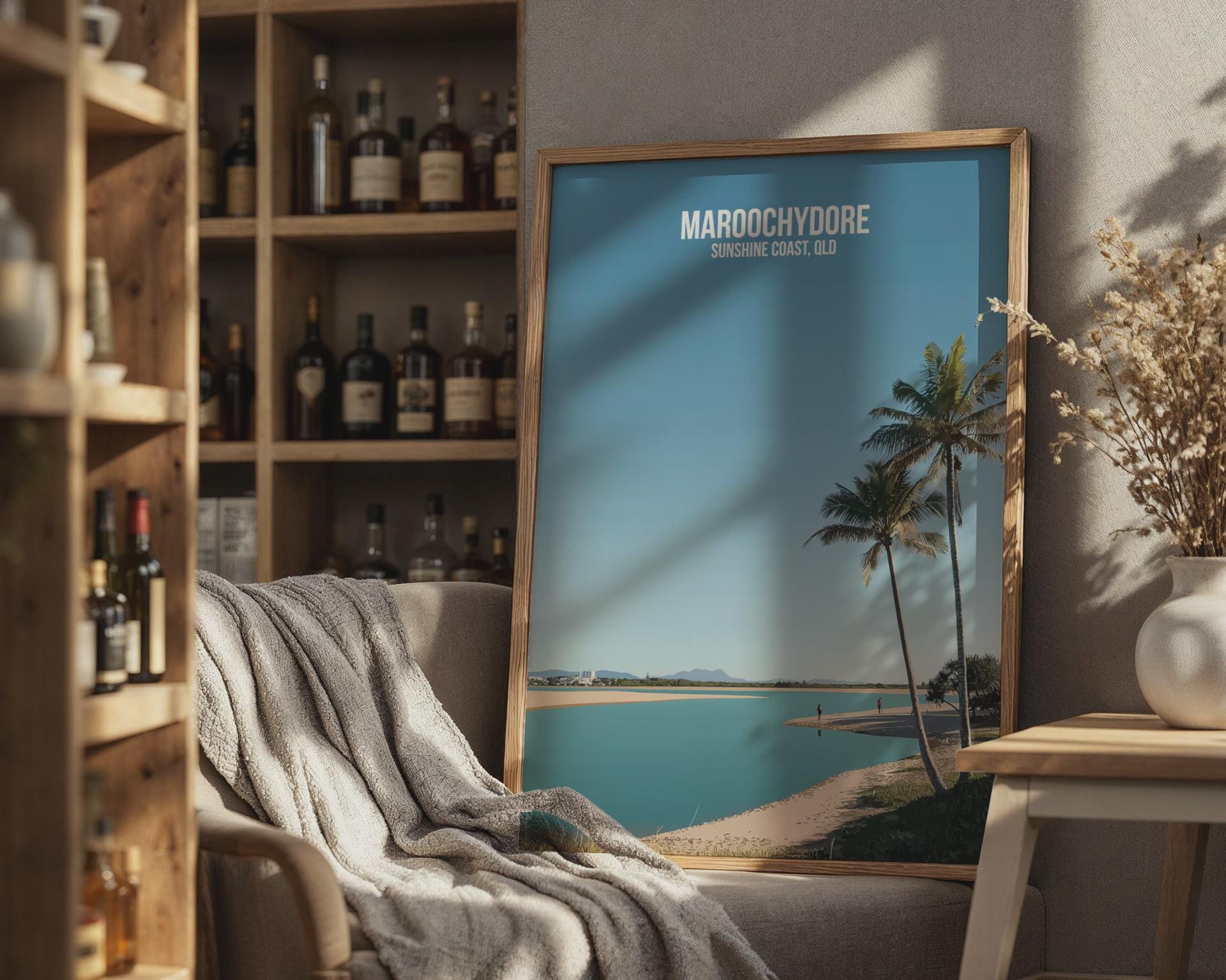 Maroochydore Beach Wall Art Sunshine Coast Poster - Travel Wall Art
