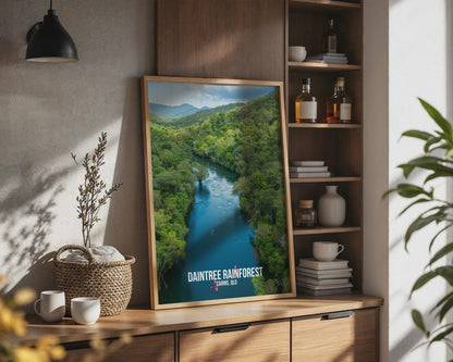 Daintree Rainforest Poster Canoeing Scene - Travel Wall Art