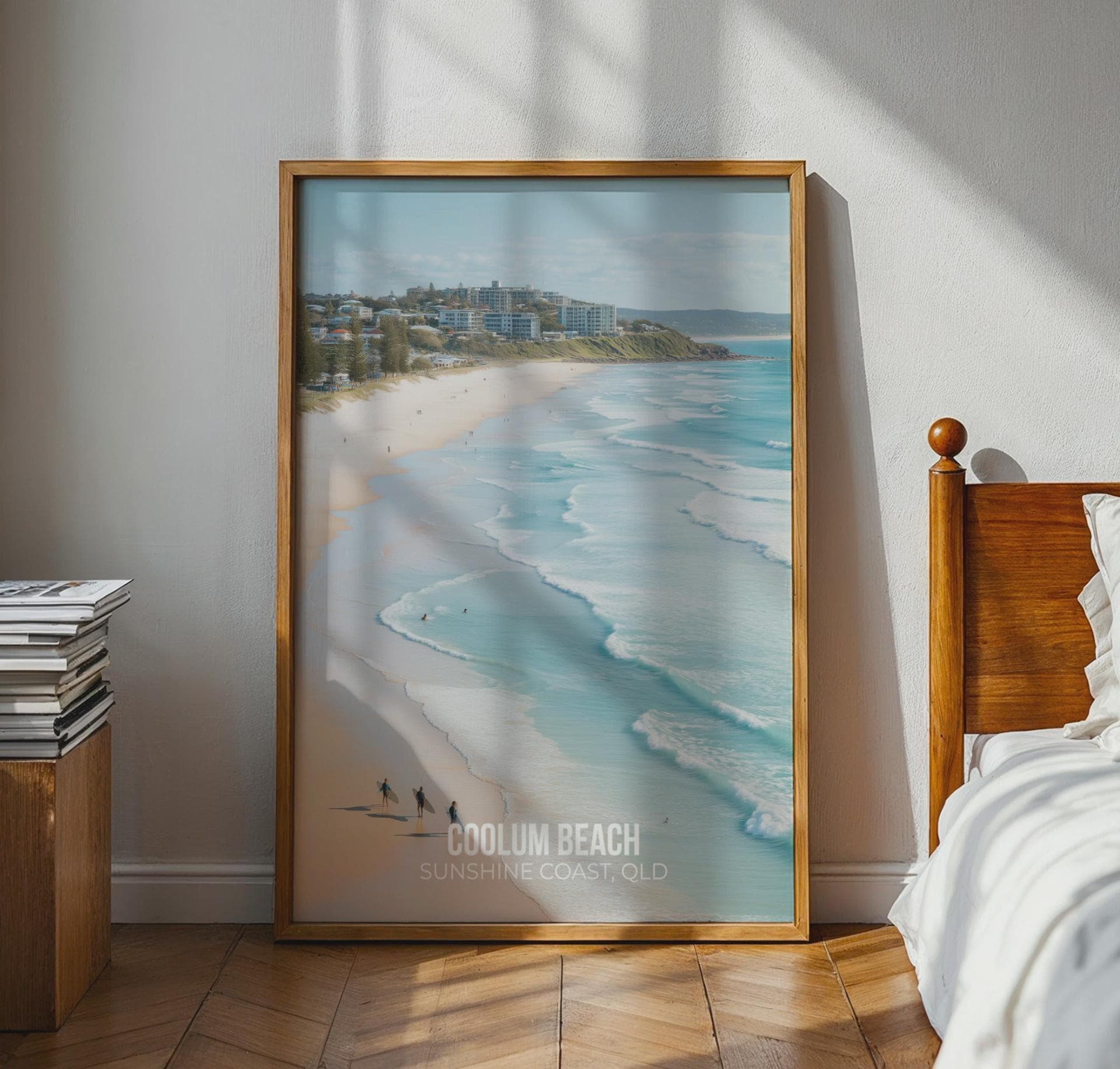Coolum Beach Wall Art Coastal Print Poster QLD Australia - Travel Wall Art