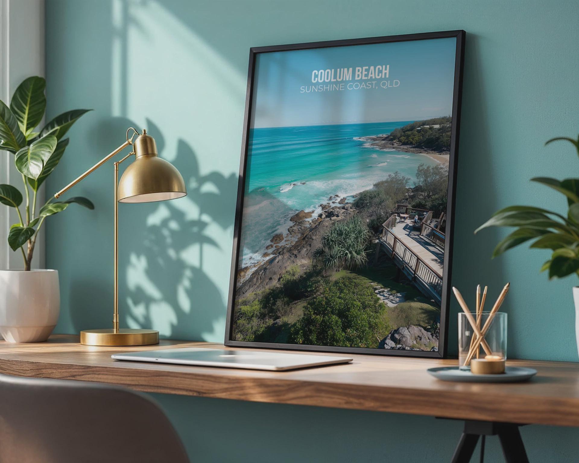 Coolum Beach Wall Art Print Sunshine Coast QLD - Travel Wall Art