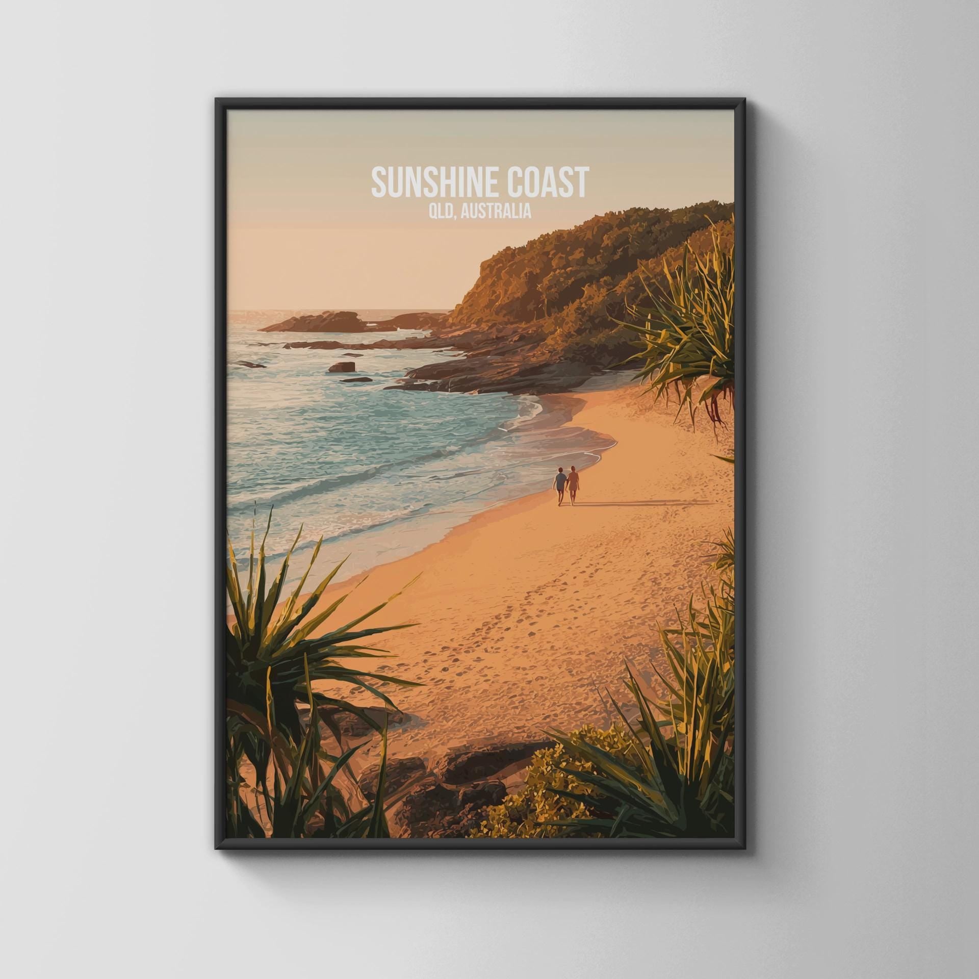 Sunshine Coast QLD Australia Print Wall Art - Travel Wall Art