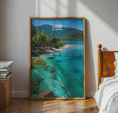 Cairns QLD Australia Travel Poster Print Wall Art - Travel Wall Art