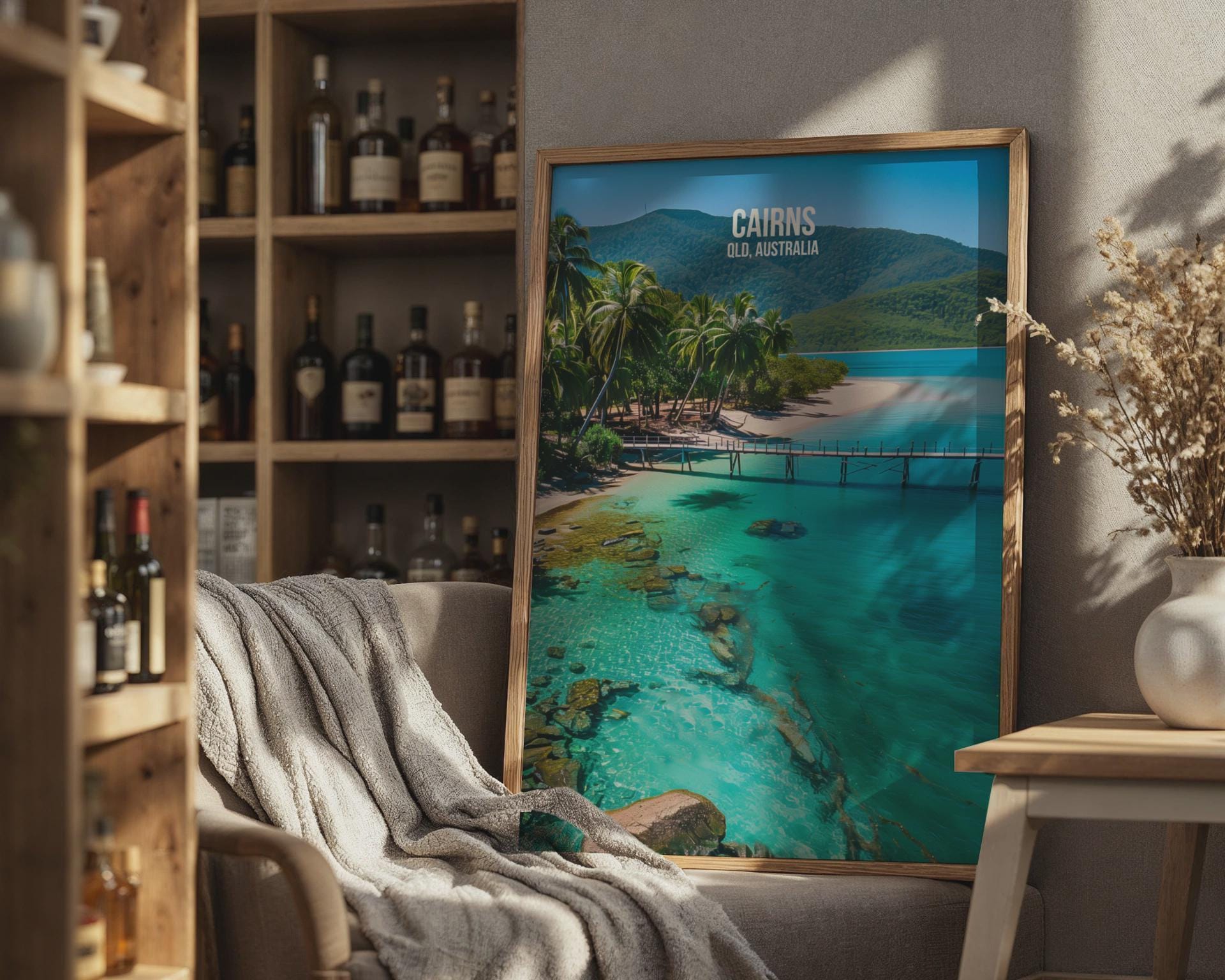 Cairns QLD Australia Travel Poster Print Wall Art - Travel Wall Art
