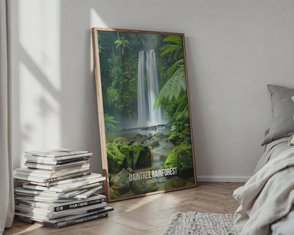 Daintree Rainforest Wall Art Print of Waterfall and Tropical Flora - Travel Wall Art