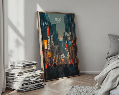 Tokyo Cityscape Poster Wall Art Print - Travel Wall Art