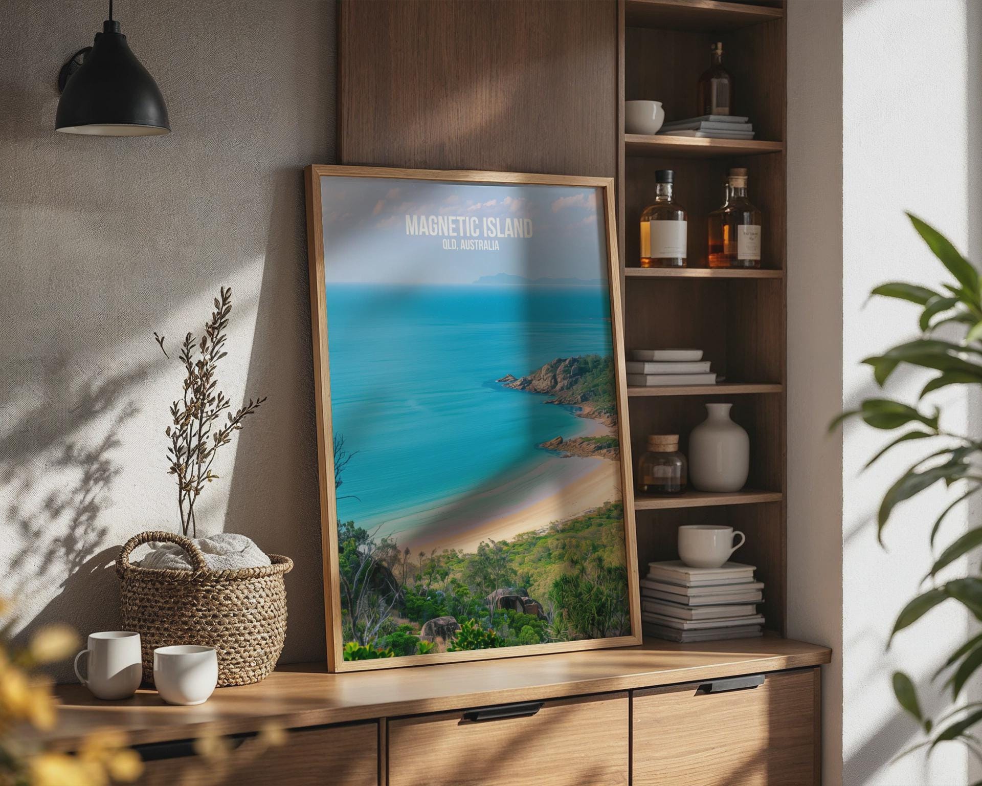 Magnetic Island QLD Art Print Coastal Landscape Poster - Travel Wall Art