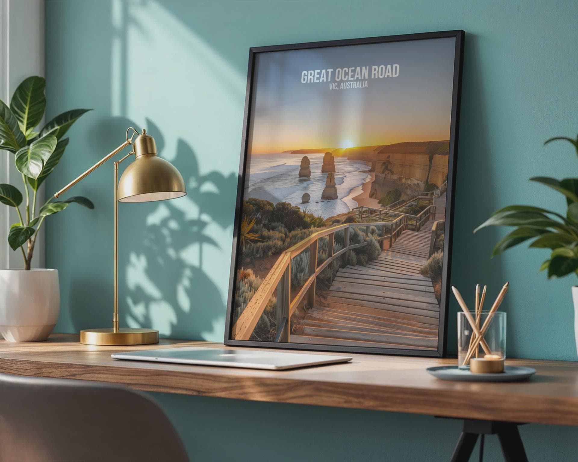 Great Ocean Road Print Sunset Landscape Wall Art VIC Australia - Travel Wall Art