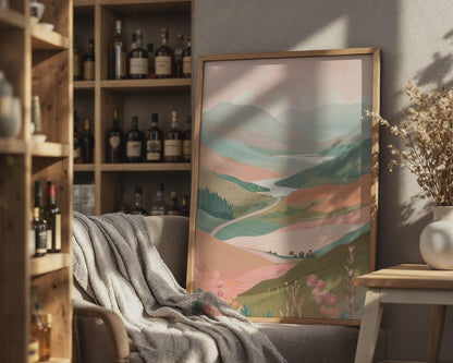 Scottish Highlands Landscape Poster Art - Travel Wall Art