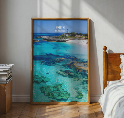 Perth WA Australia Travel Poster Print Wall Art - Travel Wall Art