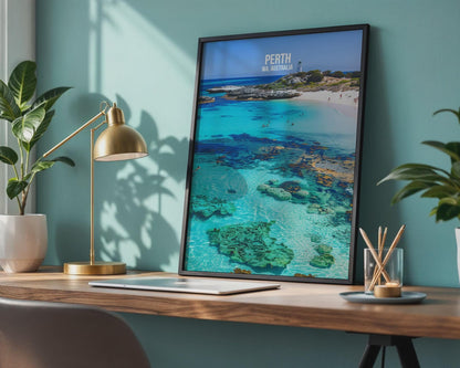 Perth WA Australia Travel Poster Print Wall Art - Travel Wall Art