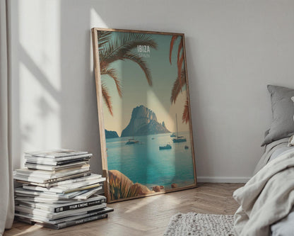 Ibiza Print Minimalist Coastal Wall Art - Travel Wall Art