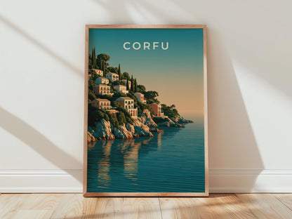 Corfu Coastal Artwork Print - Travel Wall Art