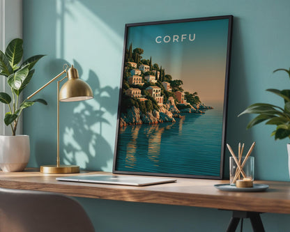Corfu Coastal Artwork Print - Travel Wall Art