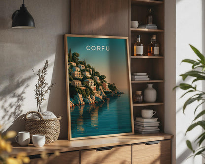 Corfu Coastal Artwork Print - Travel Wall Art