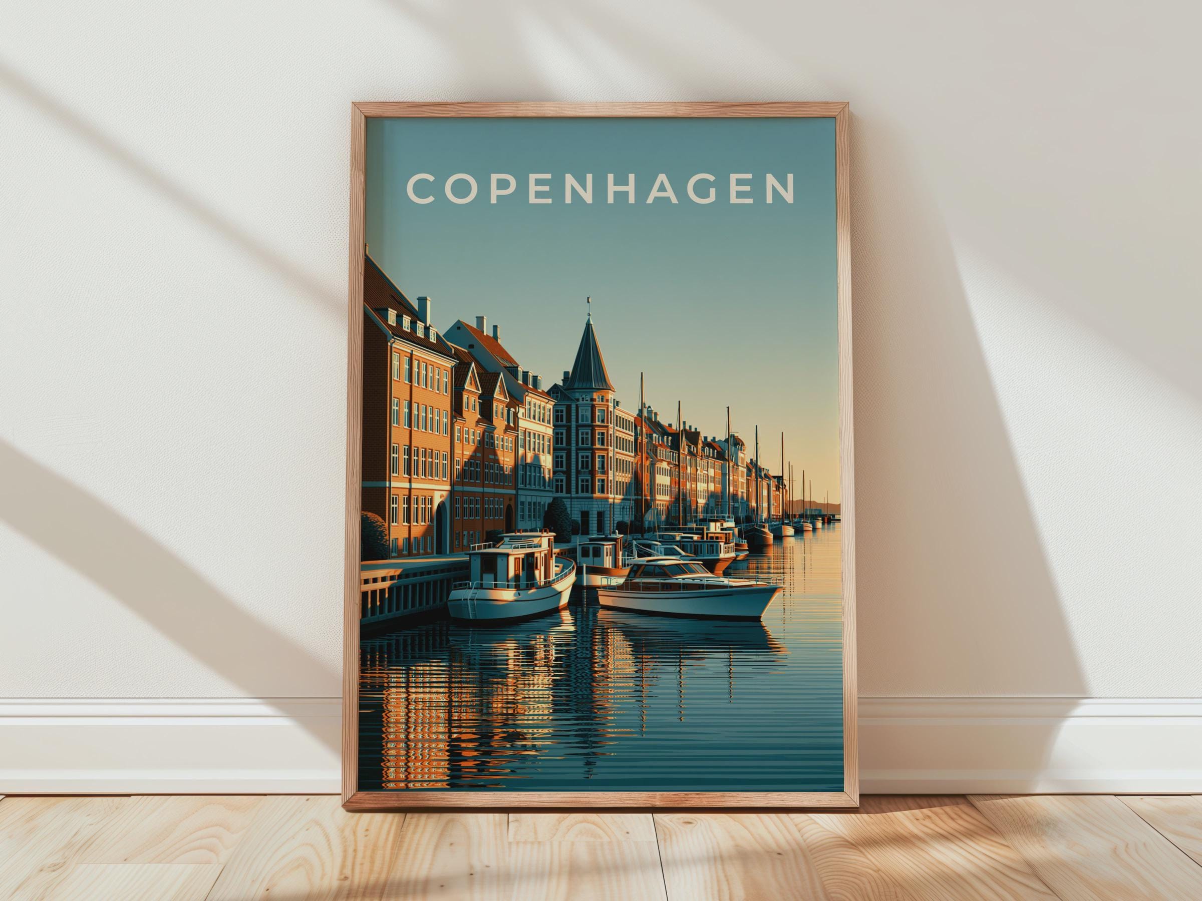 Copenhagen Wall Art Cityscape Print - Travel Wall Art