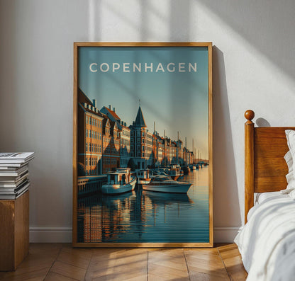 Copenhagen Wall Art Cityscape Print - Travel Wall Art