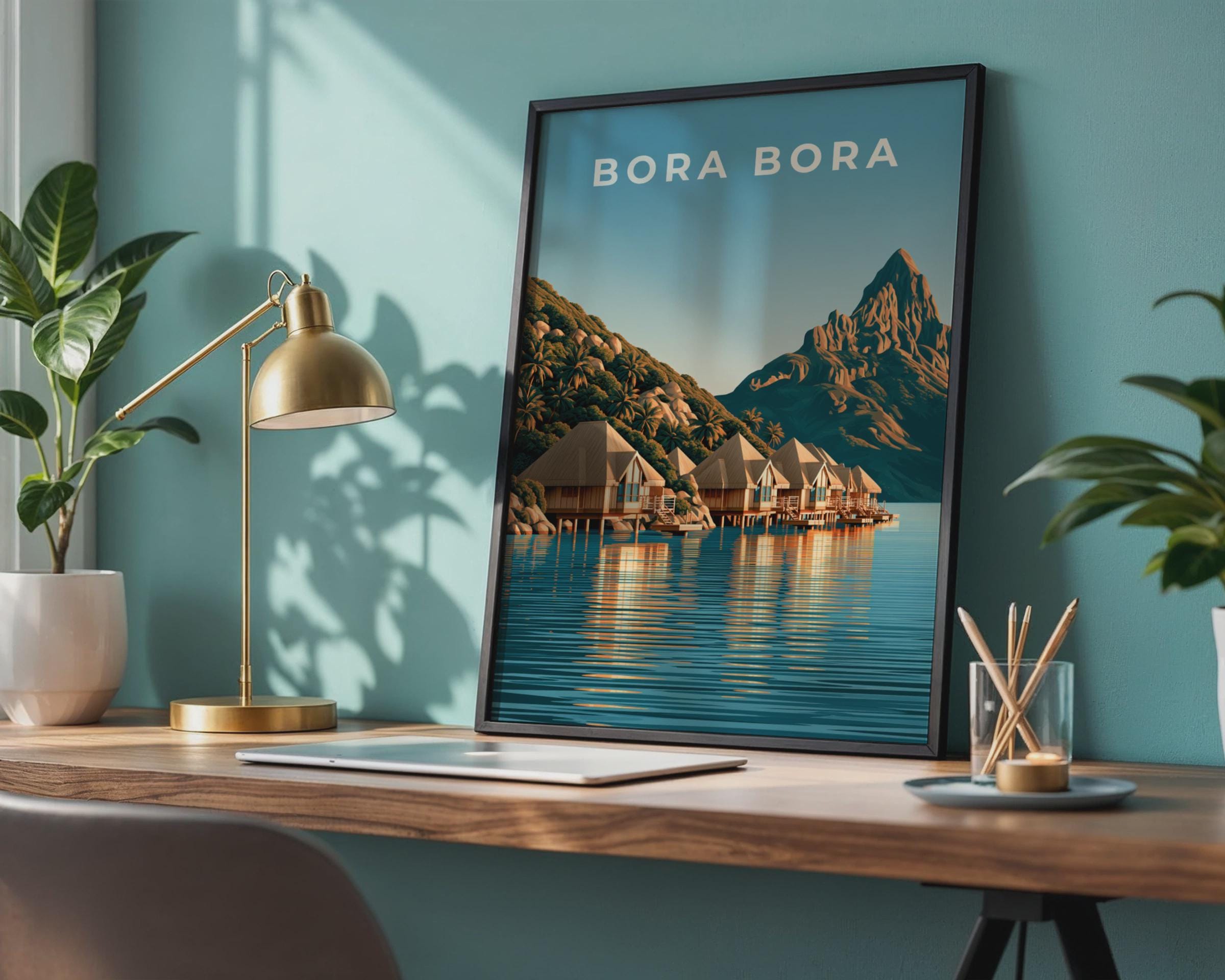 Bora Bora Tropical Wall Art Scenic Print - Travel Wall Art