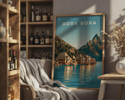 Bora Bora Tropical Wall Art Scenic Print - Travel Wall Art