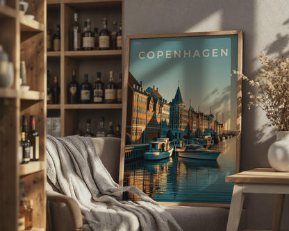 Copenhagen Wall Art Cityscape Print - Travel Wall Art