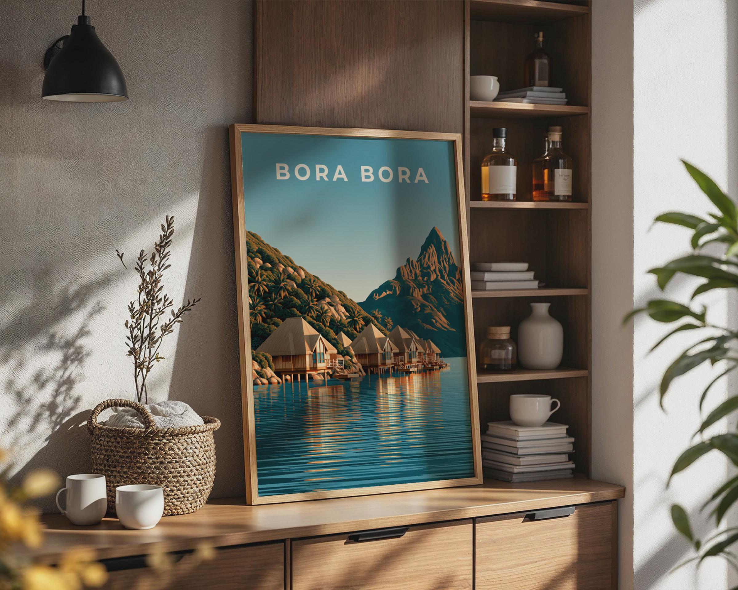 Bora Bora Tropical Wall Art Scenic Print - Travel Wall Art
