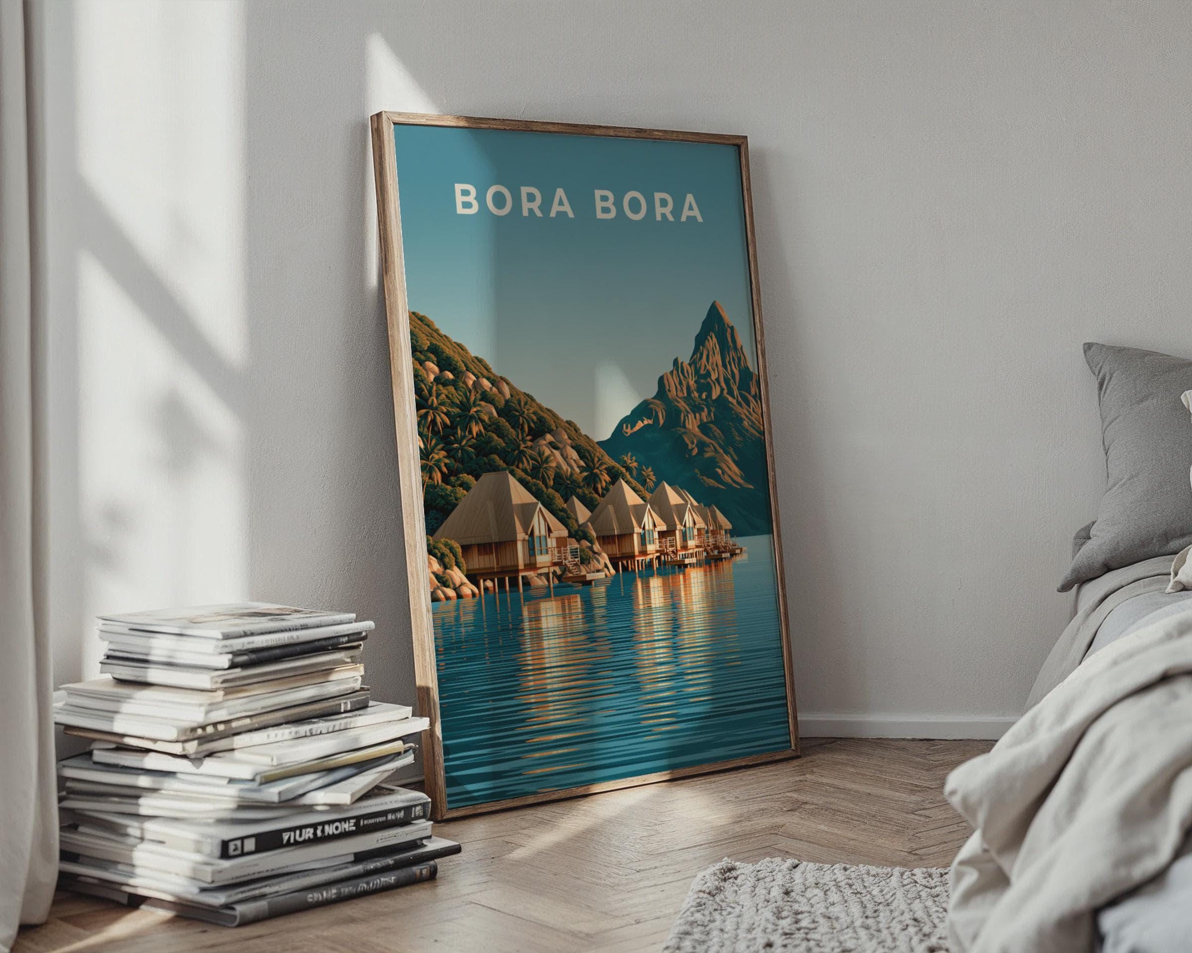 Bora Bora Tropical Wall Art Scenic Print - Travel Wall Art