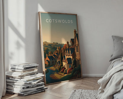 Cotswolds Landscape Art Print - Travel Wall Art