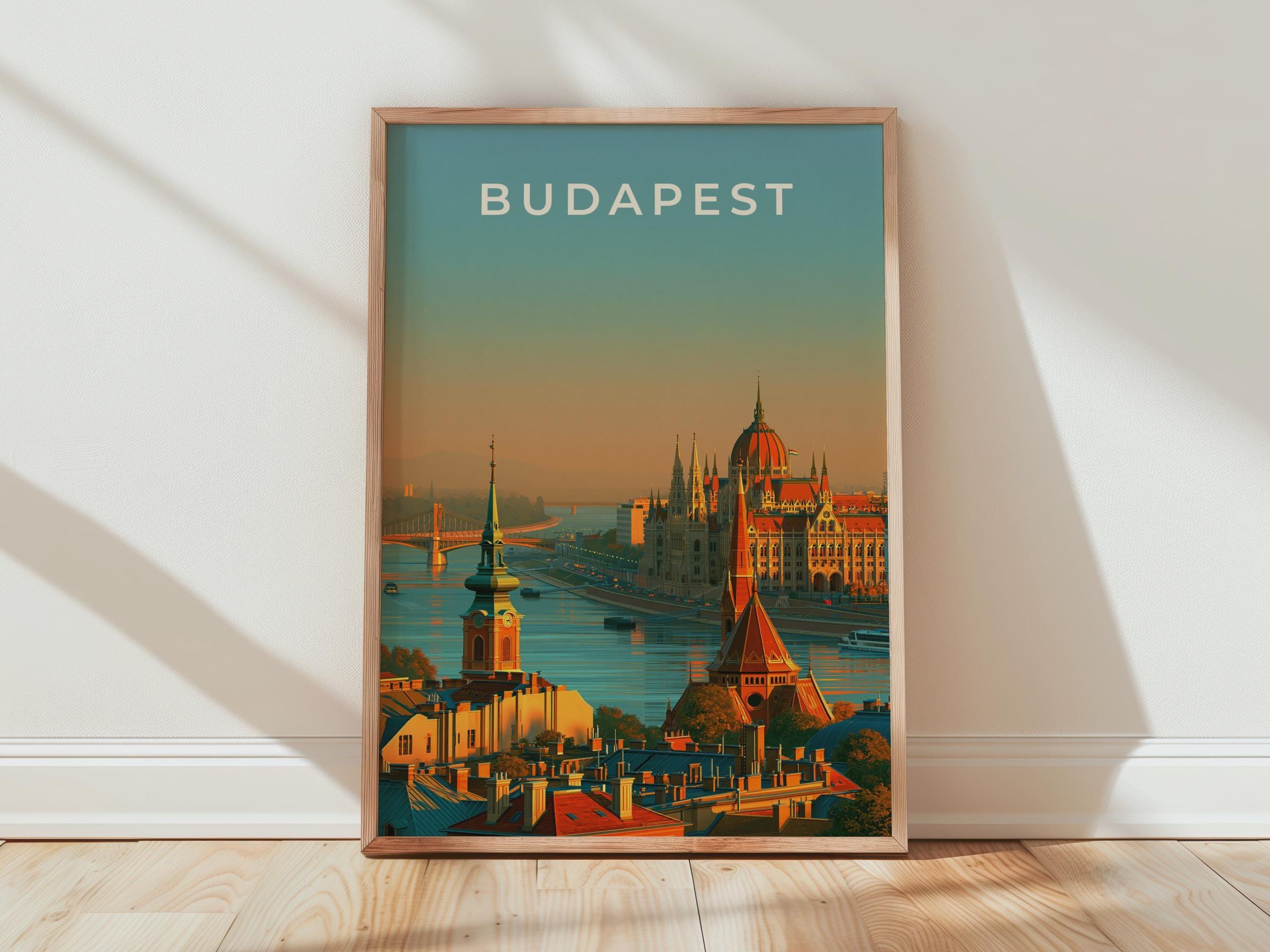 Budapest River View Poster Wall Art - Travel Wall Art