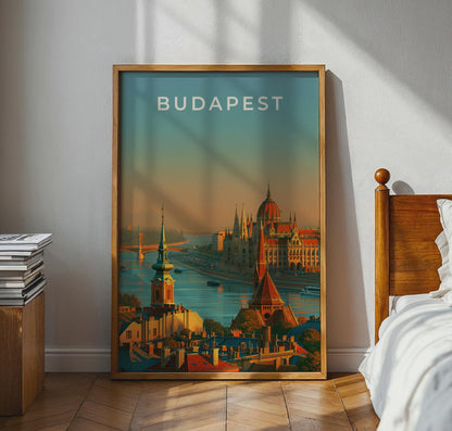 Budapest River View Poster Wall Art - Travel Wall Art