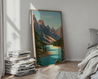 Banff Mountain Landscape Art Print - Travel Wall Art