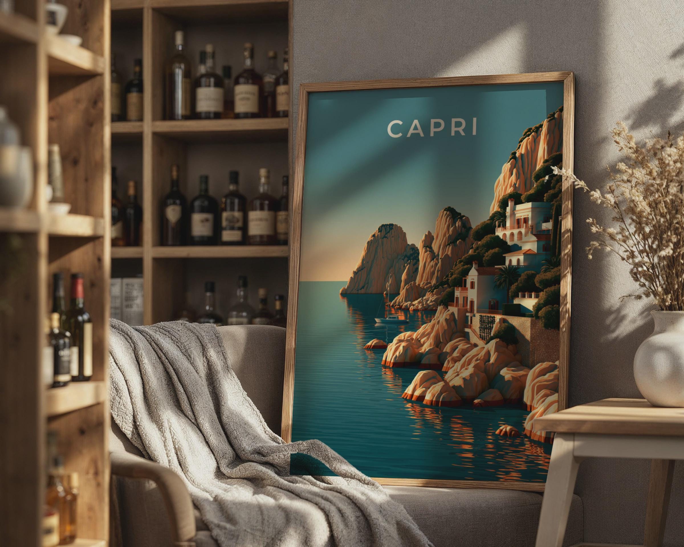 Capri Coastal Wall Art Print - Travel Wall Art