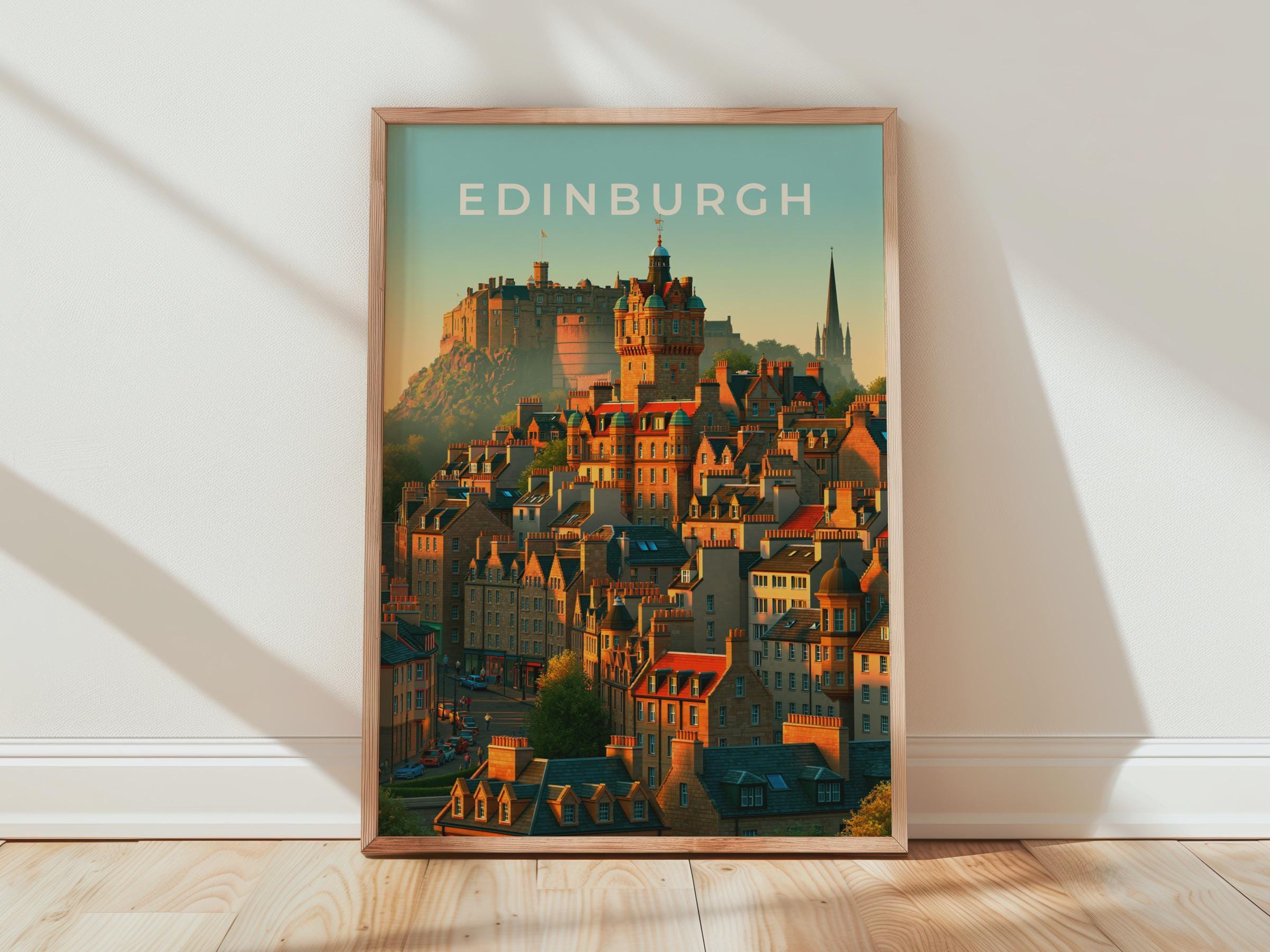 Edinburgh Cityscape Wall Art Print - Travel Wall Art