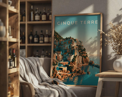 Cinque Terre Coastal Landscape Print - Travel Wall Art